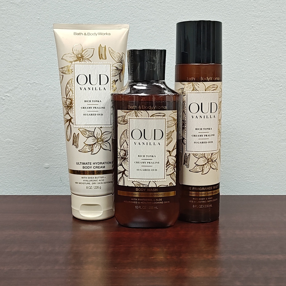 Bath & Body Works OUD VANILLA 3 Piece Bundle Set